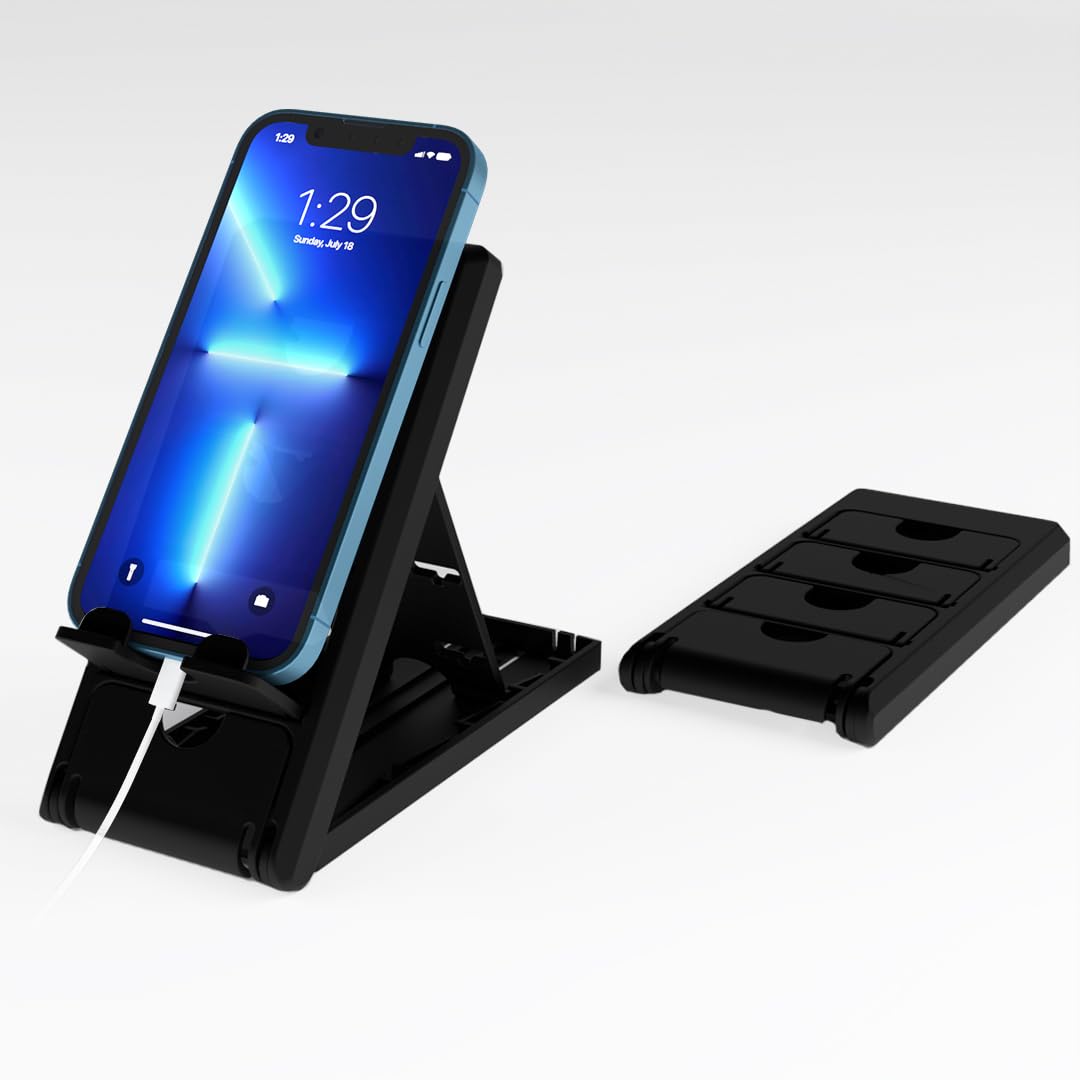STRIFF Foldable Smartphone Stand – Tabletop Mobile & Tablet Holder for Hands-Free Viewing